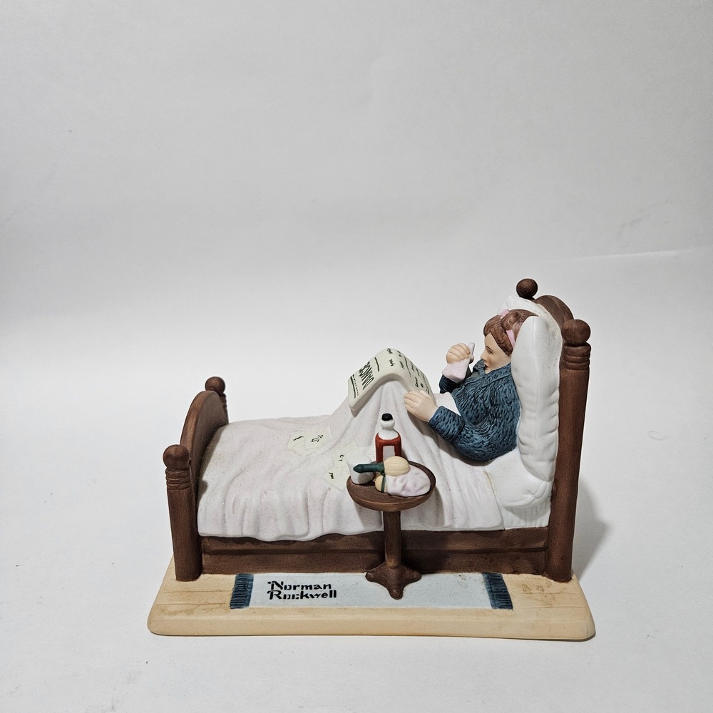 Norman Rockwell The Cold Porcelain Figurine Danbury Mint Series II Hand Crafted